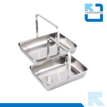 Wholesale Hotel Supplies Stainless Steel Portable Dish Towel & Serving Tray